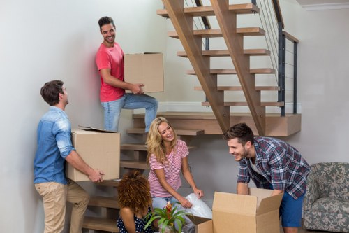 Local moving team planning access and parking for a Brook Green home move
