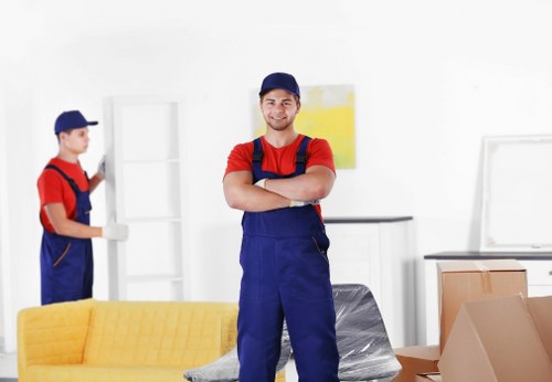 Careful packing materials and labeled boxes used for Brookgreen moving services