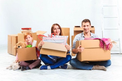 Van loading and safety preparation for a moving service