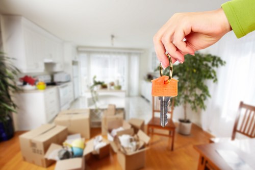 Business relocation using a hired removal truck
