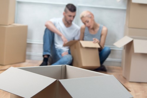 Customer booking moving services and reviewing terms