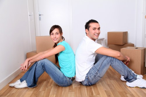 Student removals service preparing boxes for a Brookgreen move