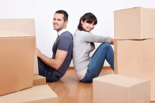 Mover reviewing a job site for safety risks