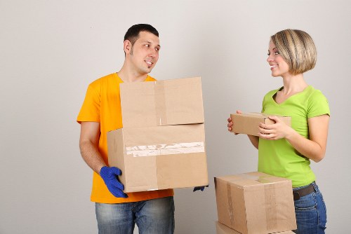 Brookgreen movers organizing boxes and furniture for transport